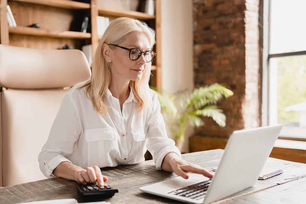 woman researching for choosing a tax professional